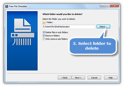 Choose File/Folder/Recycle Bin to Delete